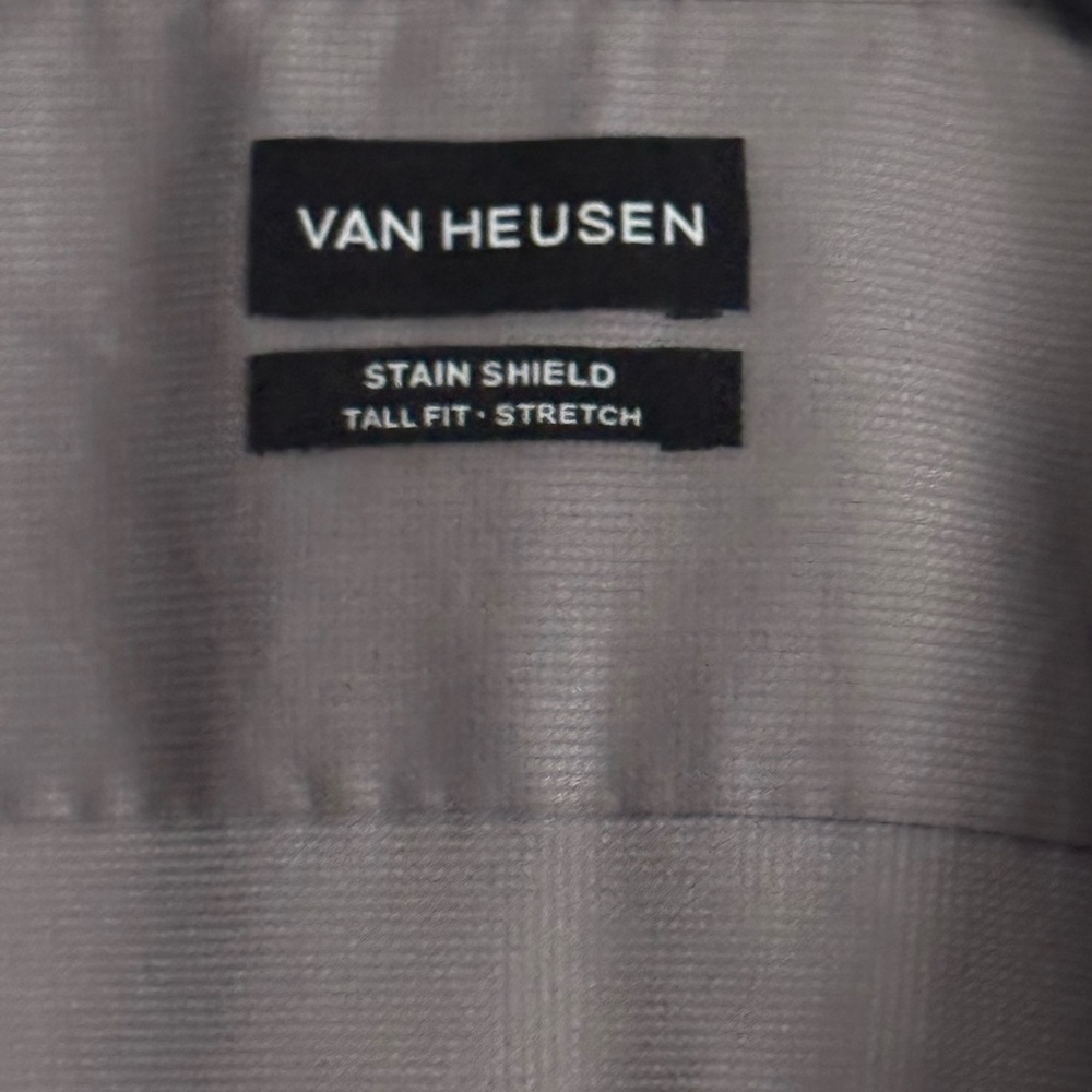Van Heusen 🫐 Men’s Gray Long Sleeve Big Tall Dress Shirt - Picture 4 of 11